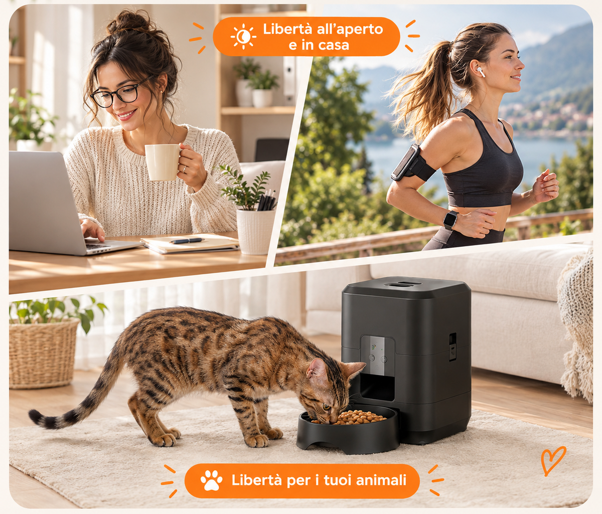 Distributore Automatico di Cibo per Cani e Gatti