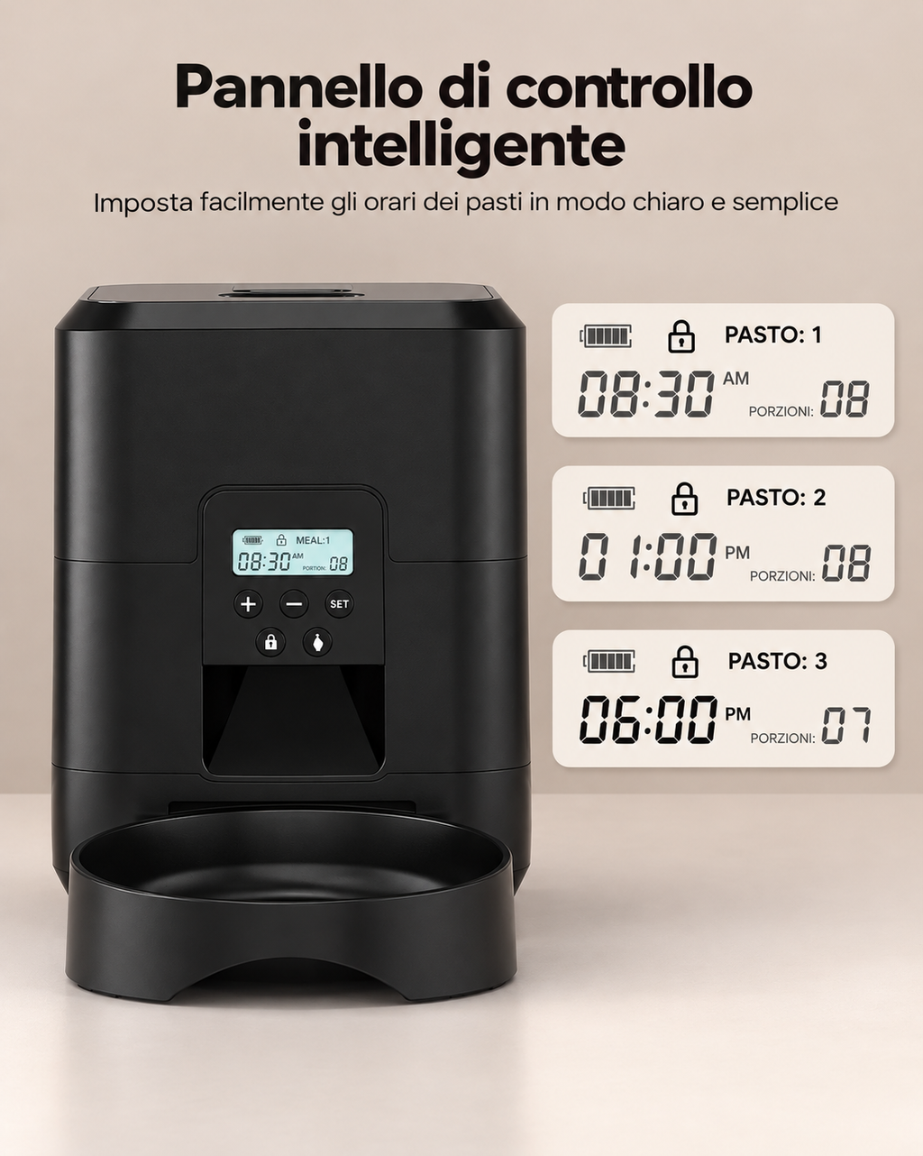 Distributore Automatico di Cibo per Cani e Gatti